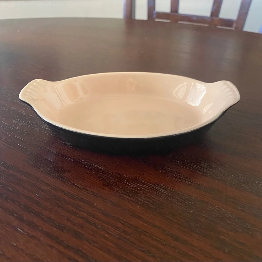 Le Creuset Black Exterior with Cream Interior Mini Baker